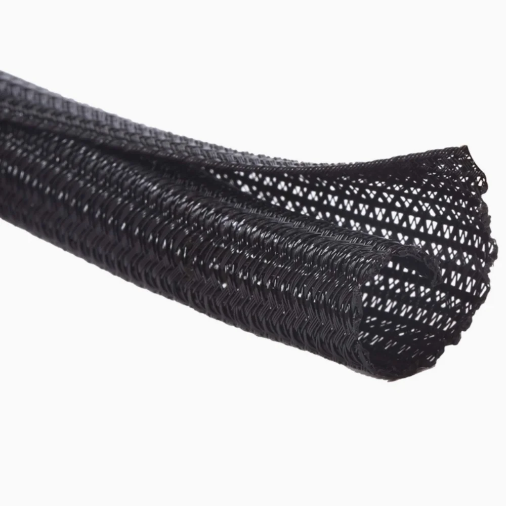 Alec tech split sleeving. Wire covering. Black. 10ft length. 1/2 inch di…